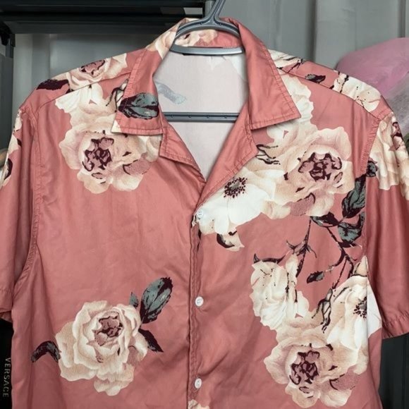 SHEIN Pink Floral Short Sleeve Shirt - Picture 3 of 8